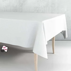 Rolo Toalha de Mesa Pvc Branco Liso 140cm X 25m E.