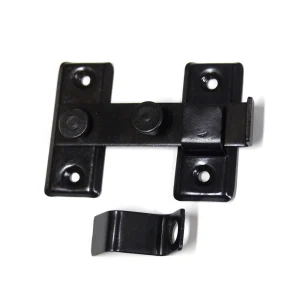 Tranqueta Aldrava Reversivel 8cm Zincado Preto