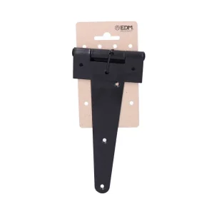 Dobradiça T 175x90mm Hº Epóxi Preto em Cartão Sus.
