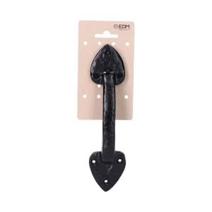 Maçaneta de Porta Padrão 210mm Preta Forjada em C.