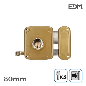 Fechadura Direita 80mm 3 Chaves Incluidas