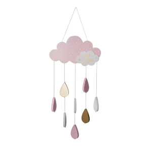 Móbile Infantil Modelo Nuvem Cor Rosa