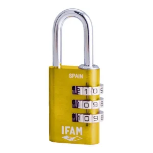 Cadeado Col Combi30 Amarelo Ifam
