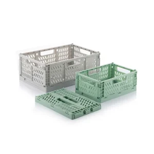 Kit de 3 Caixa Organização Dobráveis e Apilháveis.