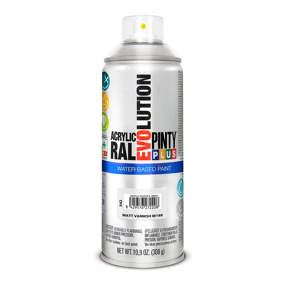 Tinta em Spray Pintyplus Verniz Base de Água 520