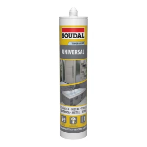 Silicone Universal Translúcido 280ml Soudal.