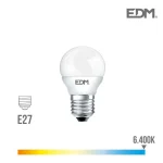 Lâmpada Bola LED E27 7w 600 Lm 6400k Luz Fria