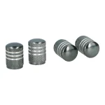 Set de 4 Tampões de Válvulas Rodas de Carro Cinza