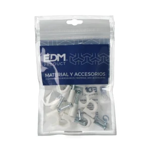 Abraçadeira Redonda Branca com Prego 2x2,5