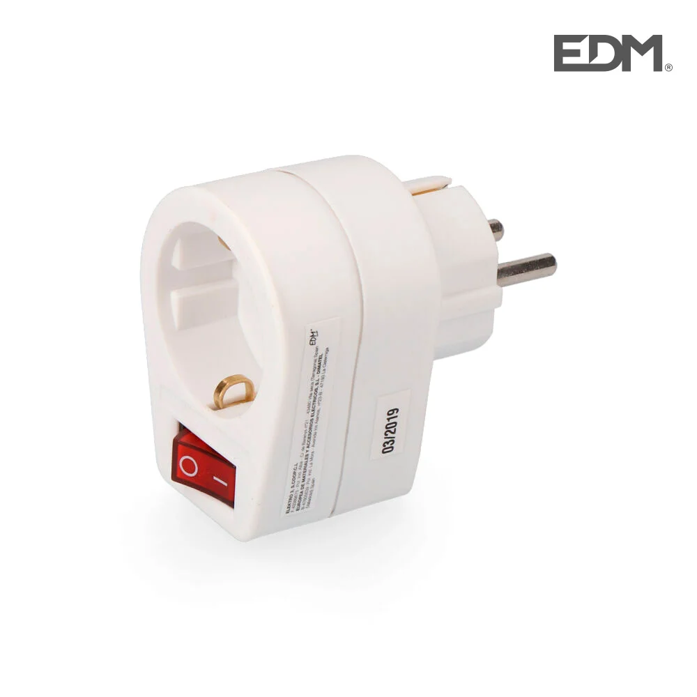 Ficha Adaptadora com Interruptor