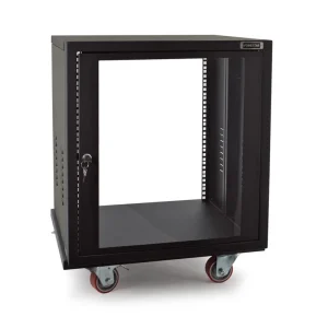 Armário Bastidor 19" 12u 690x500 C/ Rodas Preto -.