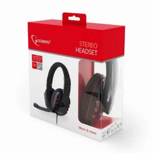 Auscultadores Gembird Preto/Vermelho
