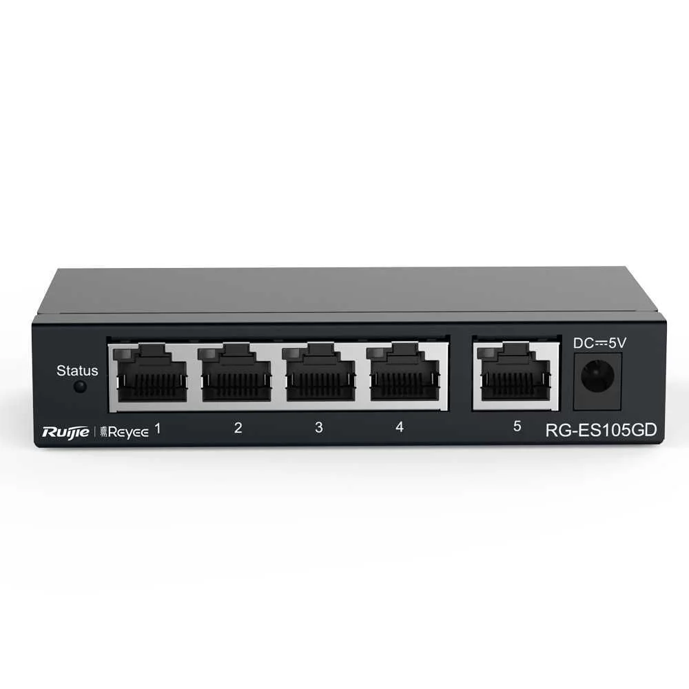 Reyee Desktop Switch - Caixa Metálica - 5 Portas
