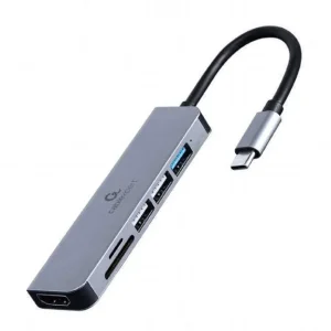 Adaptador Gembird Usb-C 6-In-1 (Hub + Hdmi + Leit.