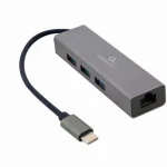 Adaptador Usb-C Gembird A-Cmu3-Lan-01 P/ 3-Portas.