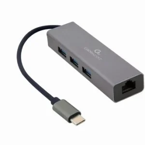 Adaptador Usb-C Gembird A-Cmu3-Lan-01 P/ 3-Portas.