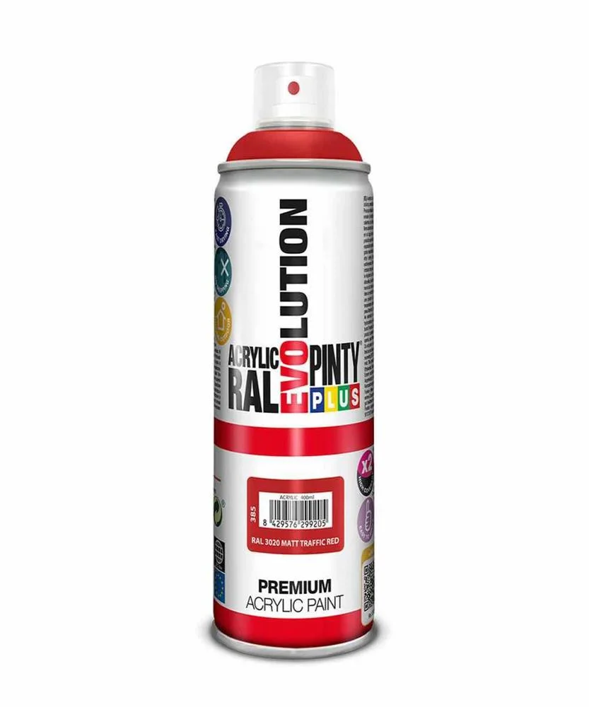 Tinta em Spray Pintyplus Evolution Ral 3020 Traff.