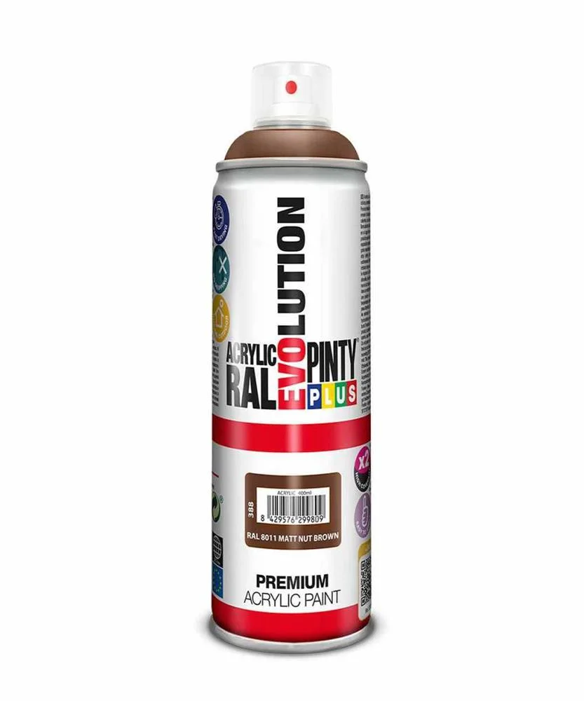 Tinta em Spray Pintyplus Evolution Ral 8011 Nut B.