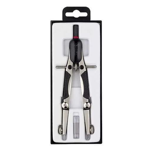 Rotring S0676580 Compasso Preto, Aço Inoxidável