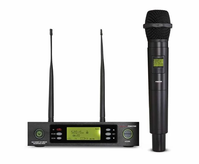 Microfone Sem Fios de Mão Uhf