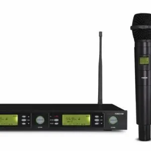 Microfone Sem Fios Duplo de Mão Uhf