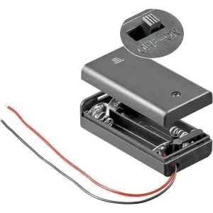 Suporte de Pilhas com Interruptor AA X 2