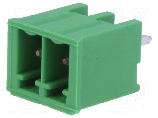 Bloco Terminal Separavel Macho 2 Pinos Verde
