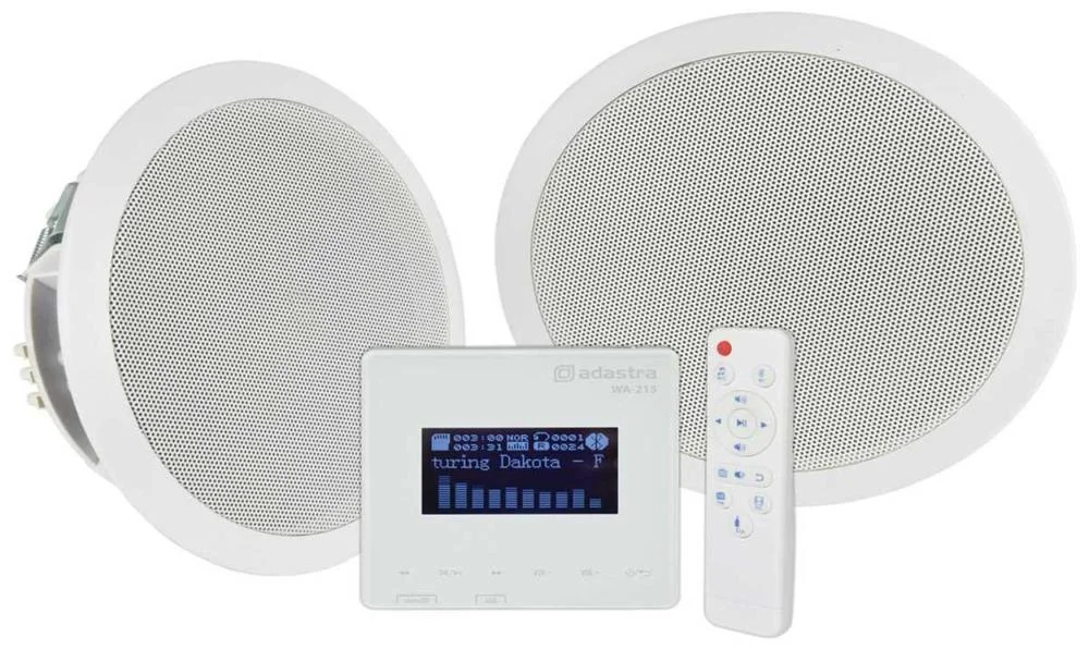 WA-215-SET Kit de Som c/Bluetooth/USB/SD/FM + 2 Colunas