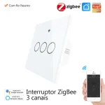 Interruptor de Luz Tátil 3 Canais Zigbee
