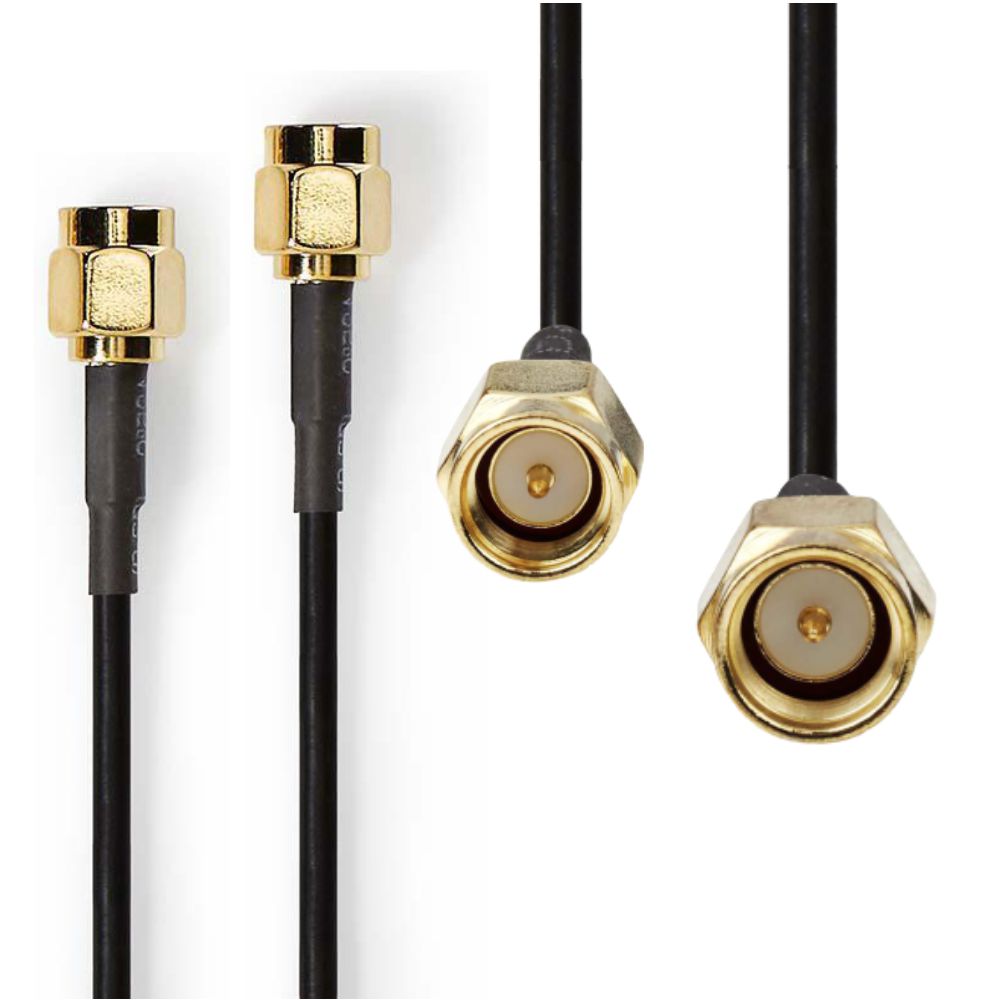 CSGP02000BK20 Cabo de Antena SMA Macho - SMA Macho 2.0 m Preto
