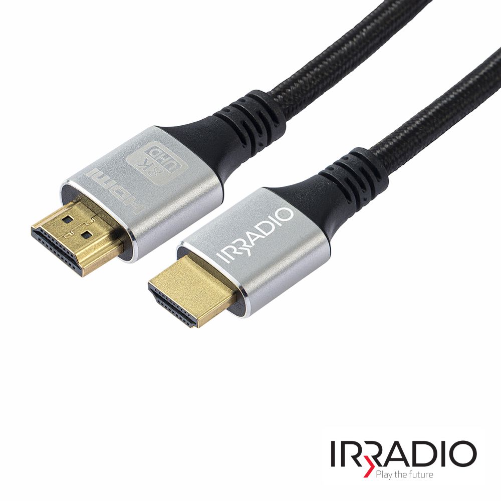 CABO HDMI DOURADO MACHO / MACHO 2.1 8K PRETO 7M IRRADIO