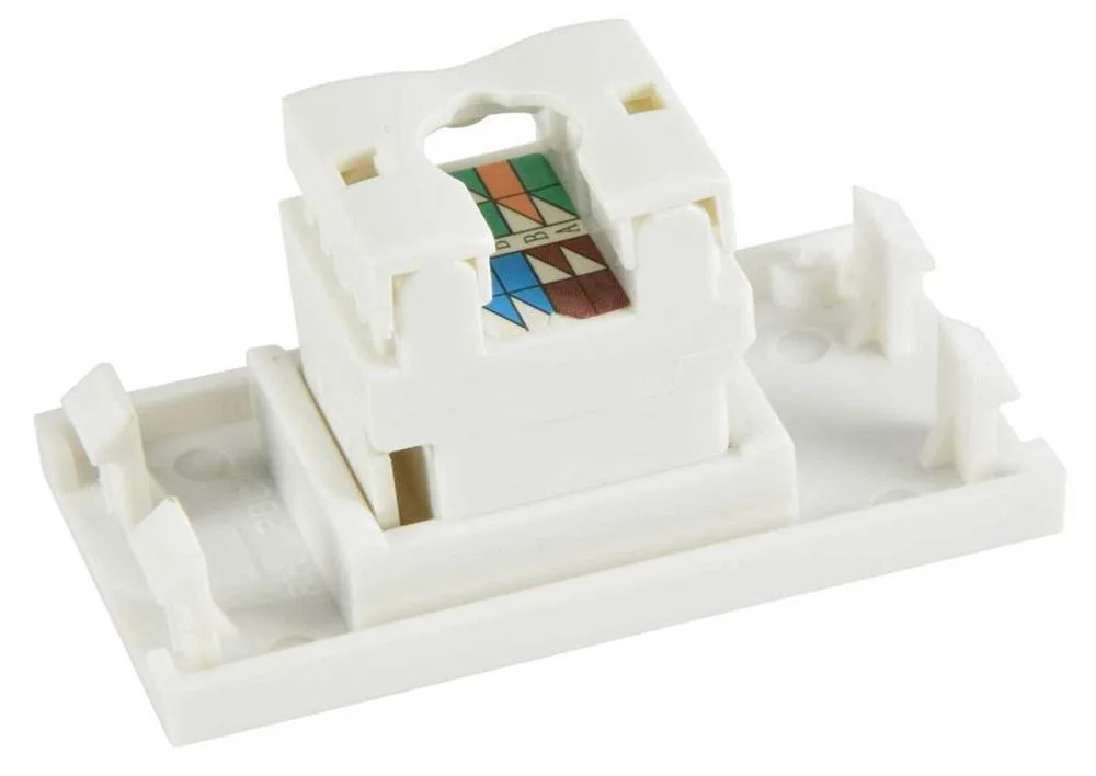 Modulo de Placa de Parede - Socket Rj45 Cat6