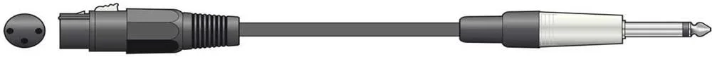 Cabo Xlr Femea para Jack 6.3 Mono Preto 3m