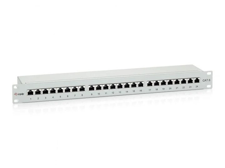 Patch Painel Equip Cat.6 24-Port 19 Inch 1u Light-
