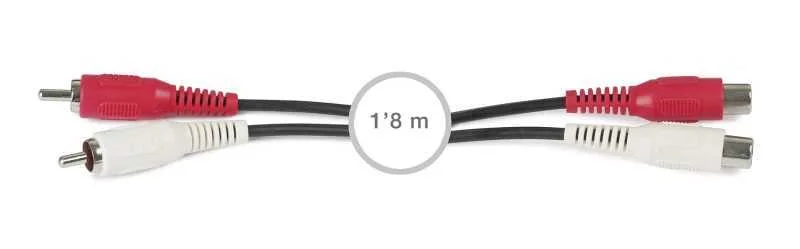 Cabo Áudio 2x Rca Macho - 2x Rca Fêmea - Fonestar