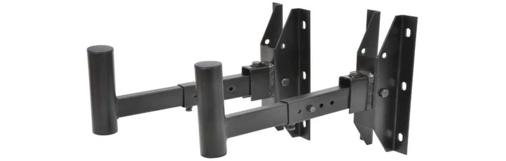 Conjunto de 2 Suportes de Parede para Coluna Ajustável Entre 65º-90º