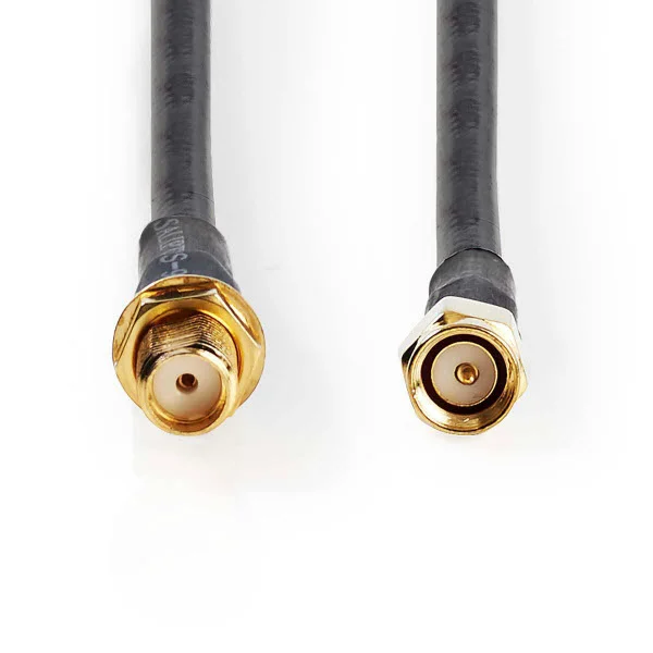Cabo de Antena Sma Macho-Sma Fêmea 2m Preto