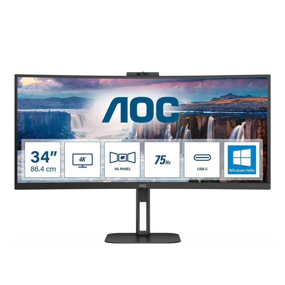 Monitor Curvo Va LED 34" Cu34v5cw Wide Quad Hd Pr.