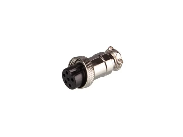 Ficha Din Femea Extensão 6 Pinos Metal