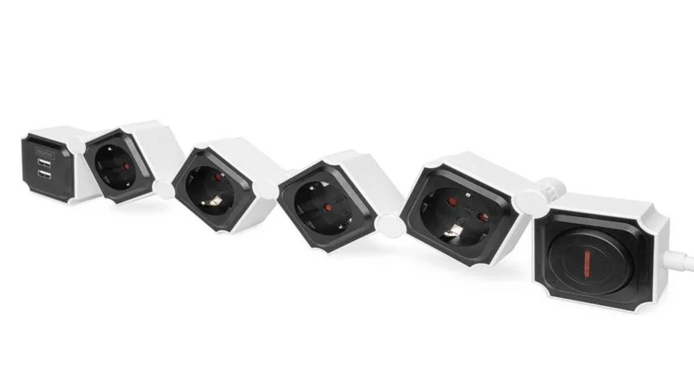 Digitus Da-70620 Extensão Elétrica 1,6 M 4 Tomada.