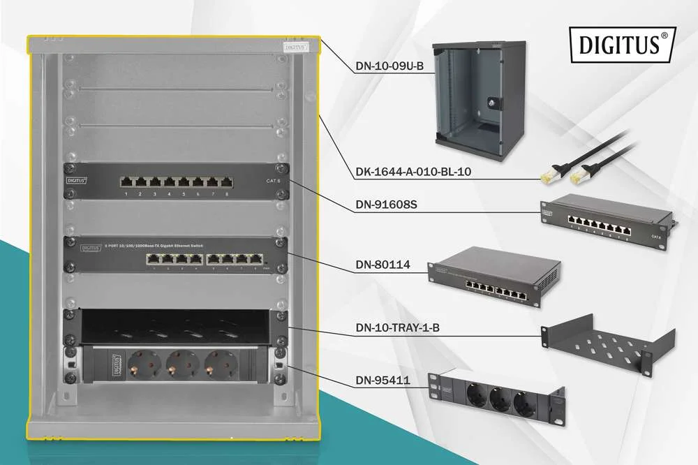 Digitus Dn-10-Set-2-B Armário Rack 9u Rack Indepe.