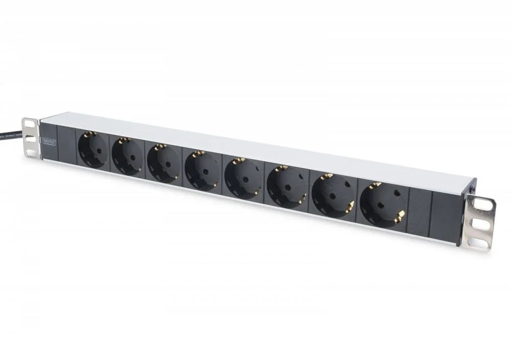 Digitus 8-Outlet Strip, Preto, 2 M, 50 - 60 Hz, 8.