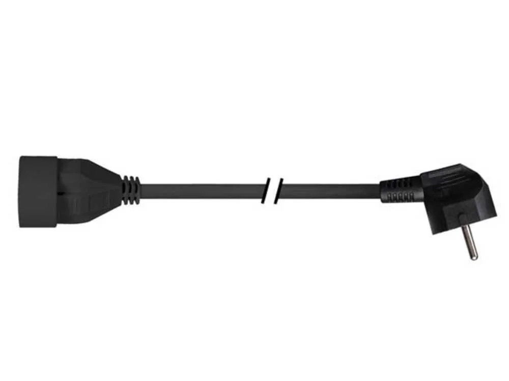 Cabo de Extensão 1.5 M com Ficha 90° - Preto