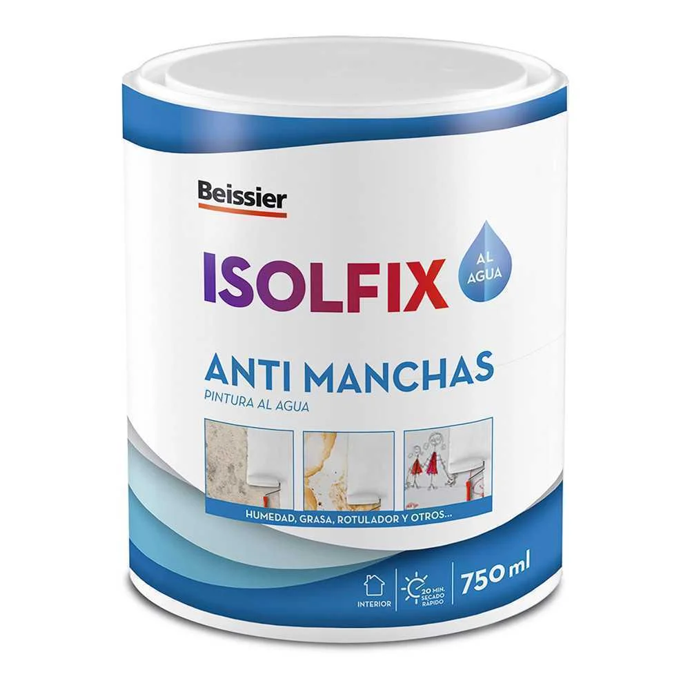 Tinta Anti-Manchas à Base de Água Isolfix Branca 750 Ml