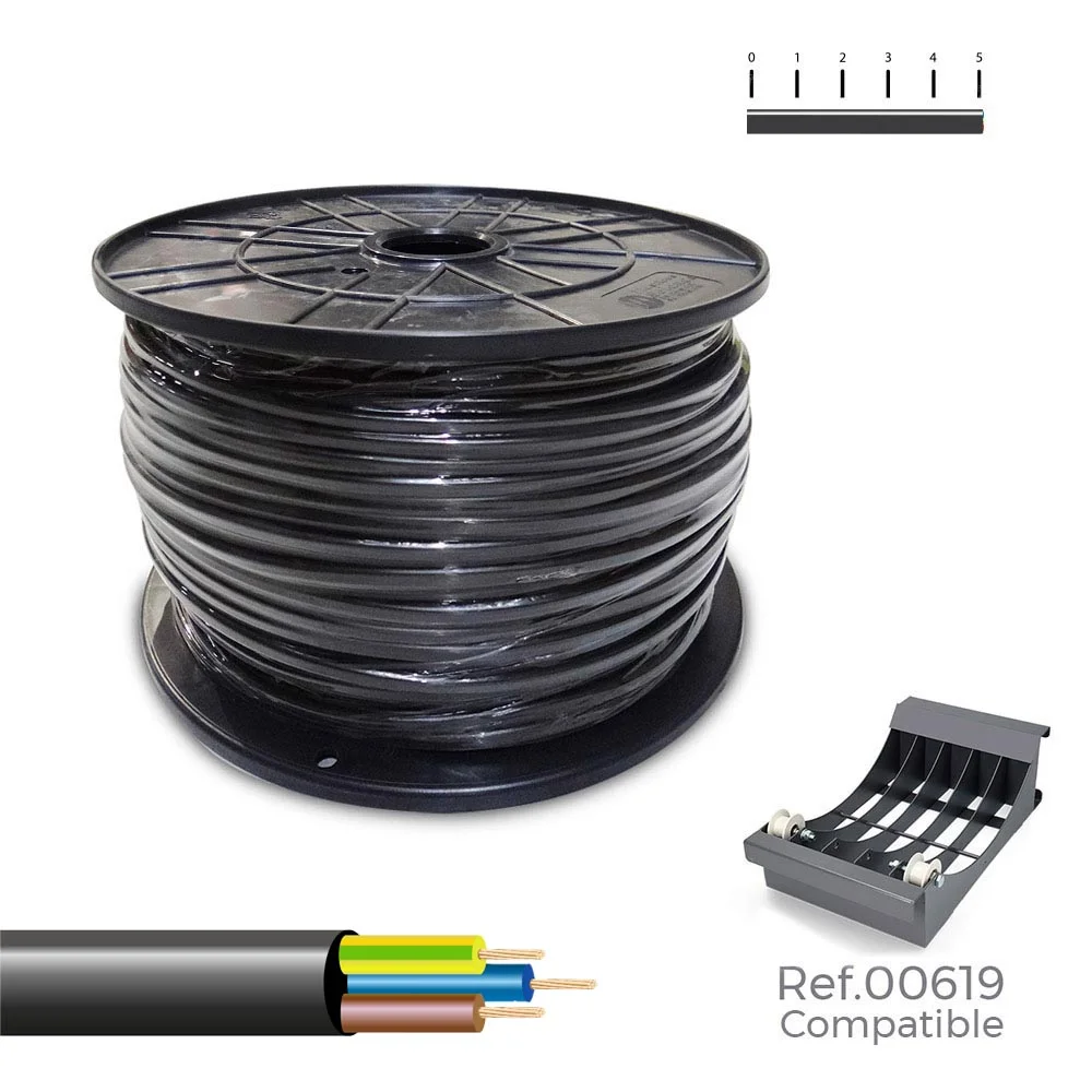 Mangueira Tubularvv-K0.6/1kv, 3g2.5mm2 Preta 100m.