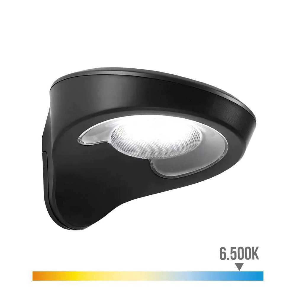 Aplique Solar 1,8w 155lm 6.500k com Sensor Cor Pr.