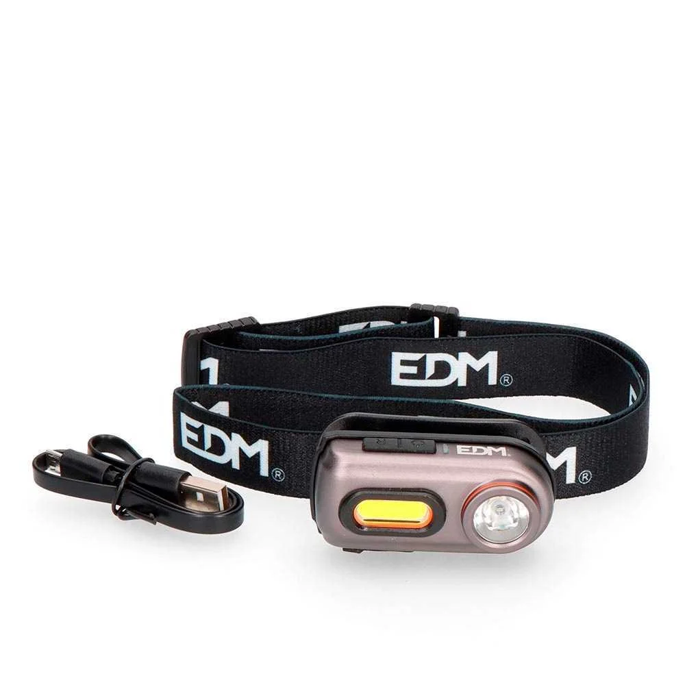 Lanterna Cabeça LED 400lm Recarregavel Edm