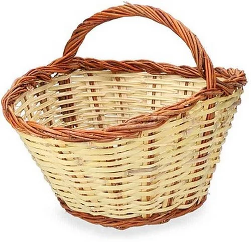 Cesto de Cana 44x31x22cm Altura com Asa 34cm Edm