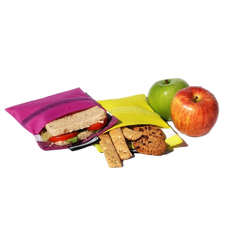 Porta Snacks Reutilizavel Snack'n'go Lilas-Amarelo