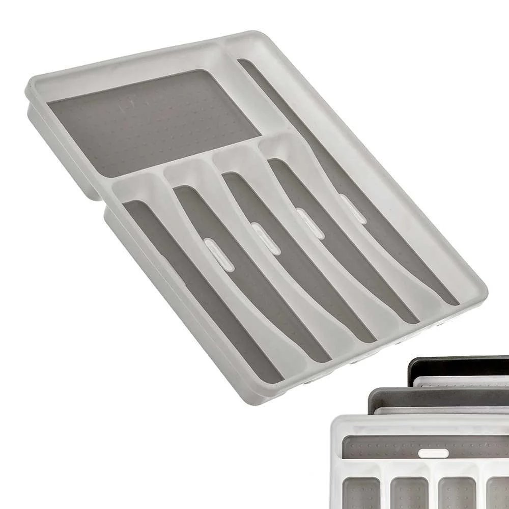 Organizador de Talheres em Plástico, Branco 32,5x.